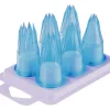 Assortiment de 6 douilles cannelées polycarbonate bleu