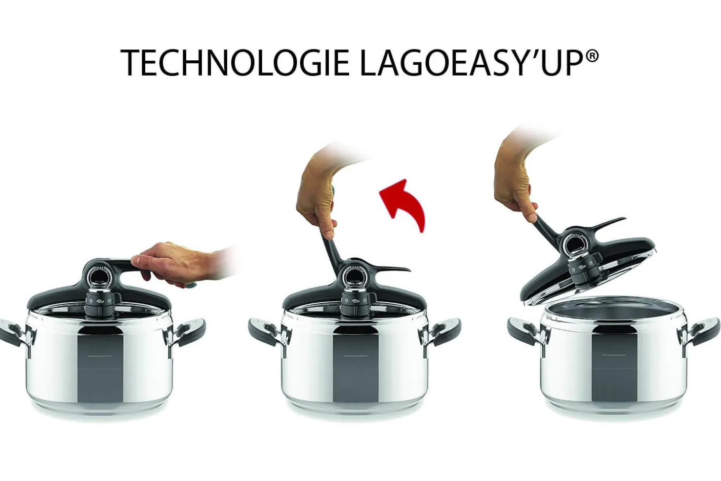 Autocuiseur Lagostina Diva Lagoeasy'up® acier inoxydable 18/10