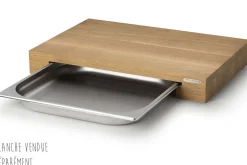 Bac gastronorme en inox pour planche à découper Continenta - 35,5x32,5x4cm
