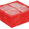 Bac à glaçons Barcraft en silicone rouge 4 empreintes
