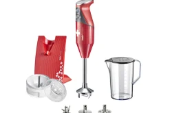 Bamix Mixeur plongeant M200 Swissline Rouge croix avec accessoires