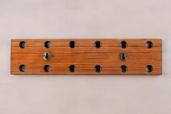 Barre aimantée artisanale Essences Creations en bois d'ovangkol ondé 42cm - 6 places - N°2