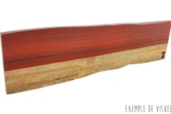 Barre aimantée artisanale Essences Creations en padouk et aubier 48cm - 6 places