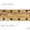 Barre aimantée artisanale Essences Creations en hêtre et résine 50cm - 6 places
