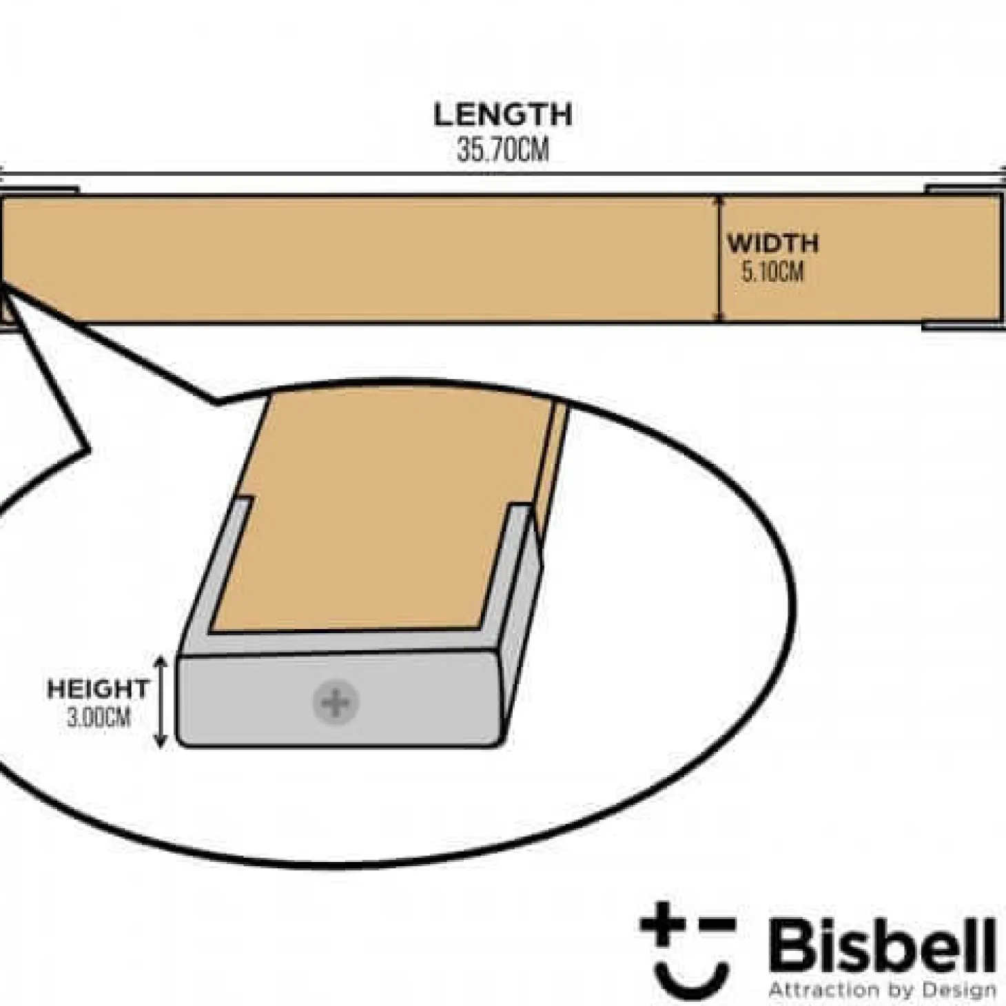 Barre aimantée Bisbell 34cm