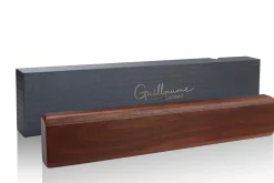 Barre aimantée en noyer Guillaume Léonard pour 6 couteaux de cuisine - 40x6,5cm