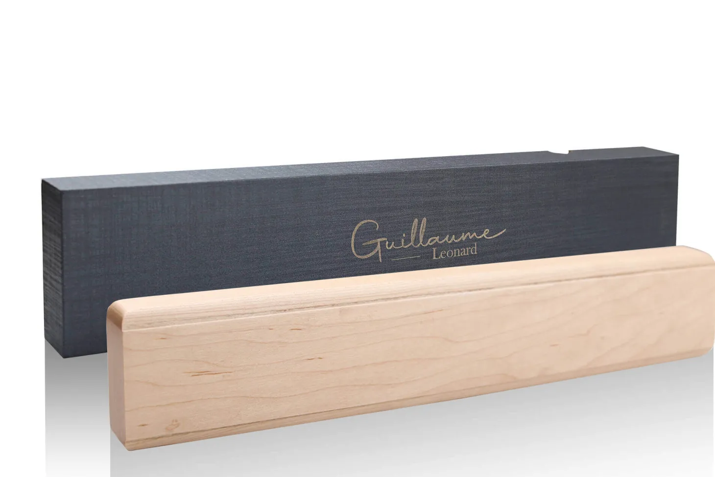 Barre aimantée en érable Guillaume Léonard pour 6 couteaux de cuisine - 40x6,5cm