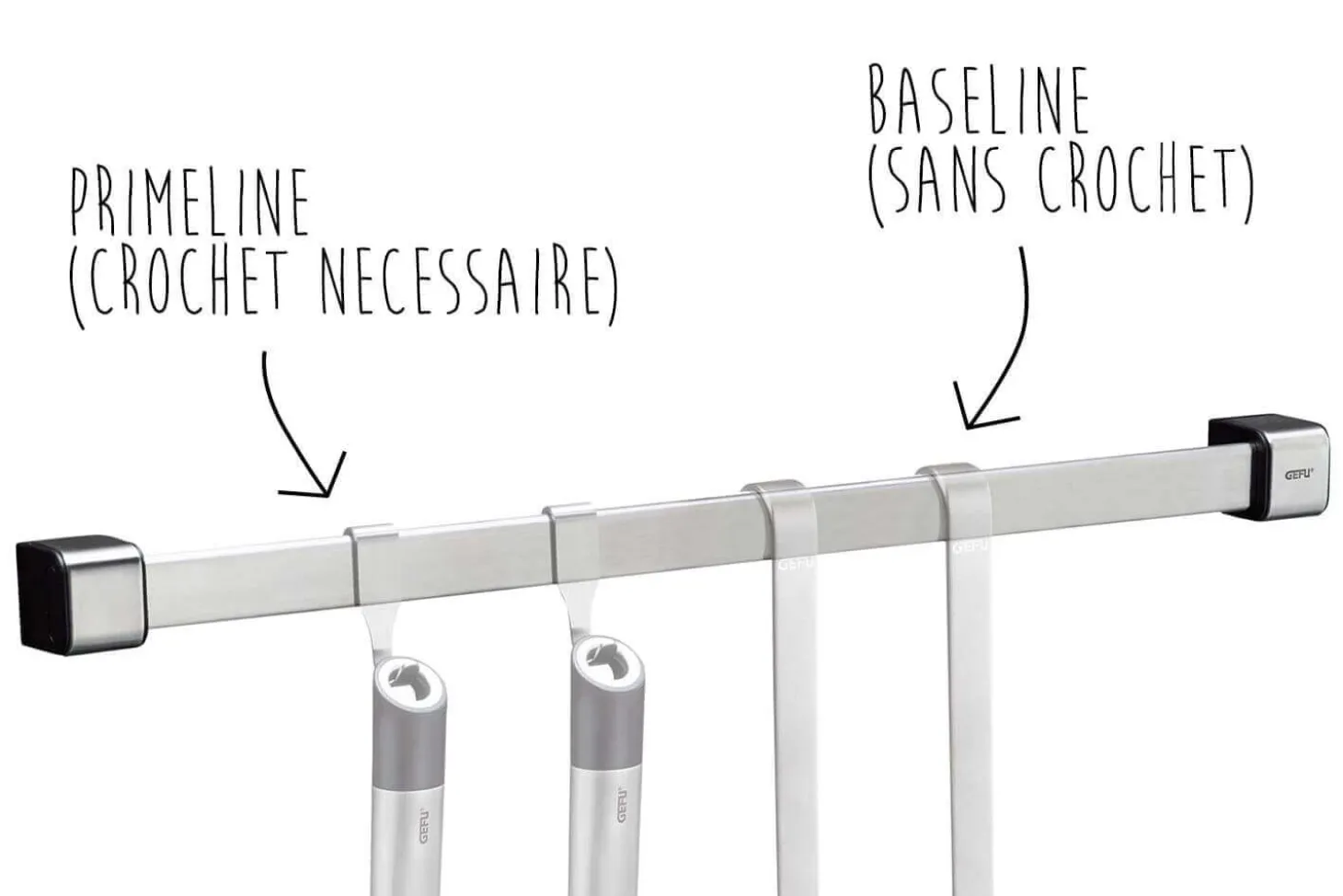 Barre à ustensiles de cuisine Gefu Smartline 50cm