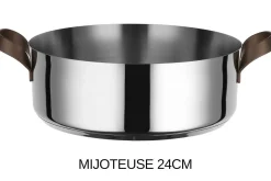 Batterie de cuisine Alessi Edo 7 pièces acier inox 18/10 design par Patricia Urquiola