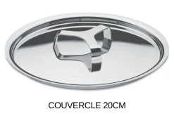 Batterie de cuisine Alessi Pots&Pans 7 pièces tout inox 18/10 design par Jasper Morrison