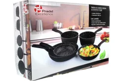 Batterie de cuisine aluminium forgé Pradel Excellence 5 pièces tous feux/ induction
