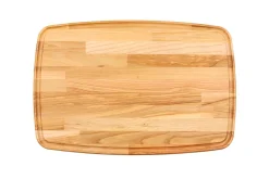 Billot fait main Legnoart Cuoco en frêne naturel avec pieds anti-dérapants et rigole