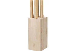 Bloc bois de hêtre 5 couteaux cuisine Opinel Parallèle spécial viande