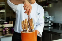 Bloc 5 couteaux forgés Wüsthof Amici en bois d'olivier