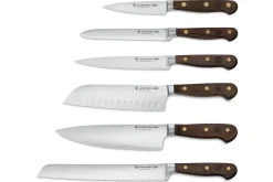 Bloc 6 couteaux forgés Wüsthof Crafter design en chêne, érable et hêtre