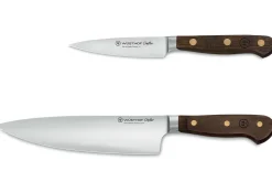 Bloc 2 couteaux forgés Wüsthof Crafter design en chêne, érable et hêtre