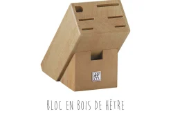 Bloc couteaux hêtre 7 pièces Zwilling Professionnal S lames forgées