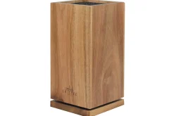 Bloc couteaux vide rotatif Cristel en bois d'acacia