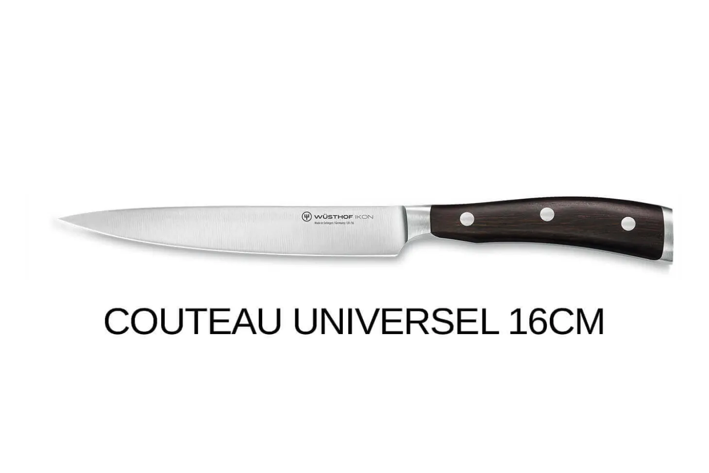 Bloc couteaux Wüsthof Ikon en frêne - 7 couteaux forgés et 2 accessoires