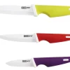 Bloc de 3 couteaux céramique Kitchen Artist manches colorés