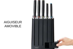 Bloc de 5 couteaux Joseph Joseph Elevate avec aiguiseur amovible