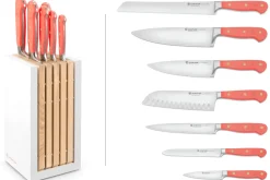 Bloc de 7 couteaux Wusthof Classic Colour Coral Peach forgés