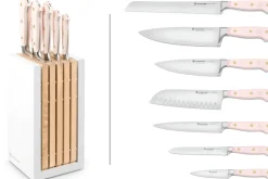 Bloc de 7 couteaux Wusthof Classic Colour Pink Himalayan Salt forgés