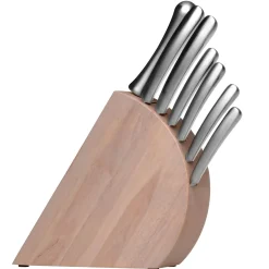 Bloc en bois Berghoff Essentials 6 couteaux + 1 fusil à aiguiser