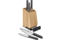 Bloc en chêne 5 couteaux cuisine Sabatier International avec support tablette intégré