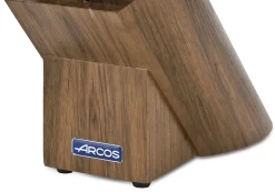 Bloc en noyer 5 couteaux Arcos UNIVERSAL lames acier inox NITRUM