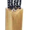Bloc en pin 5 couteaux + ciseaux Arcos UNIVERSAL lames acier inox NITRUM