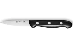 Bloc en pin 4 couteaux + 1 fusil Arcos MAITRE lames acier inox NITRUM