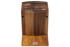 Bloc KAI vide pour 8 couteaux de cuisine haut de gamme - Bois de noyer
