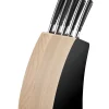 Bloc Sabatier Edonist en hêtre 5 couteaux forgés acier inox