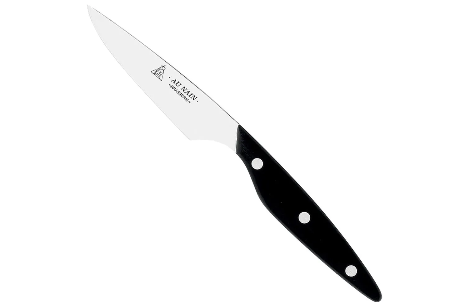 Bloc universel Au Nain Brasserie 6 couteaux à steak manches noirs