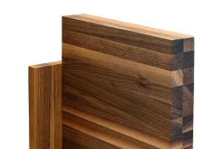 Bloc vide aimanté Artelegno Milano en bois de noyer pour 10 couteaux de cuisine