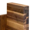 Bloc vide aimanté Artelegno Milano bois de noyer pour 6 couteaux de cuisine