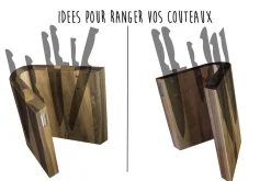 Bloc vide Artelegno Grand Prix Curve pour 10 couteaux de cuisine