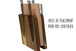 Bloc vide Artelegno Grand Prix pour 6 couteaux de cuisine + 1 planche à découper