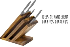 Bloc vide Artelegno Venezia pour 6 couteaux de cuisine