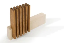 Bloc vide artisanal Arcos Petra en pierre et bois 28x36,4x7,8cm