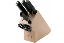 Bloc Wüsthof Gourmet 5 pièces - 3 couteaux + 1 fusil et une paire de ciseaux