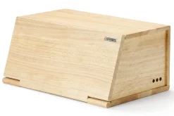 Boite à pain Continenta en bois d'hévéa 40x26x18,5cm
