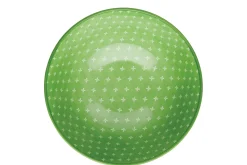 Bol en grès émaillé KitchenCraft motif géométrique vert et jaune