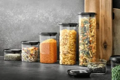 Boîte de conservation Gefu Pantry en verre borosilicate 2500ml + 3 étiquettes autocollantes