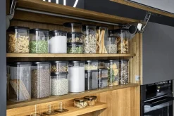 Boîte de conservation Gefu Pantry en verre borosilicate 1400ml + 3 étiquettes autocollantes