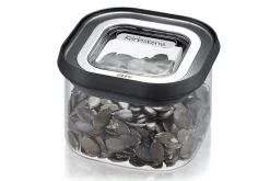 Boîte de conservation Gefu Pantry en verre borosilicate 400ml + 3 étiquettes autocollantes