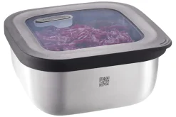 Boîte de conservation Gefu Provido carrée 1800ml en acier inox
