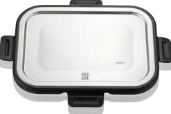 Boîte de conservation rectangulaire au frais Gefu Milo en verre borosilicaté et acier inox 1000ml