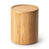 Boîte de conservation ronde Continenta en bois de chêne 13x16cm